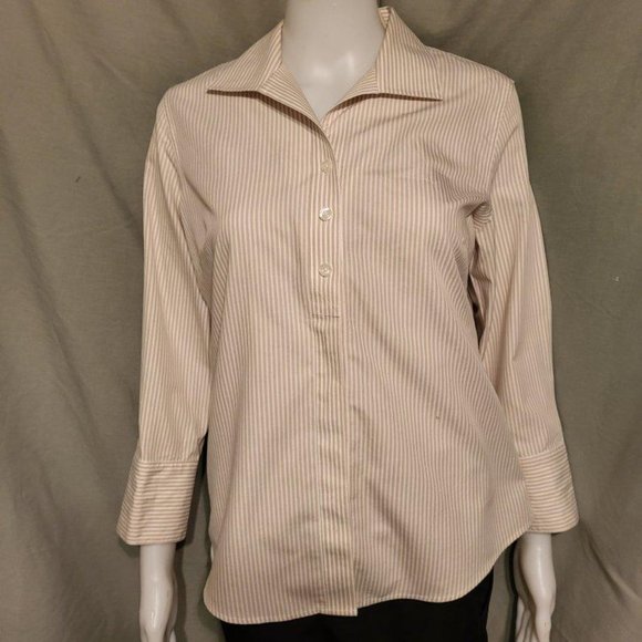 Chico's pinstriped shirt, size 0 - Picture 1 of 8